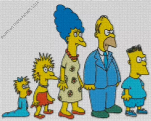 The Simpsons Family Diamond Painting