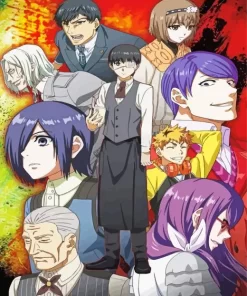 Tokyo Ghoul Manga Serie Characters Diamond Paintings