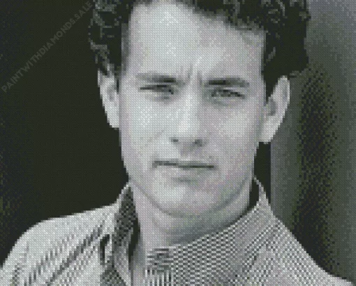 Tom Hanks Black And White Diamond Painting