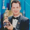 Tom Hanks With Award Diamond Painting