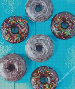 Vegan Chocolate Donuts Diamond Painting