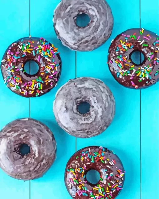 Vegan Chocolate Donuts Diamond Painting