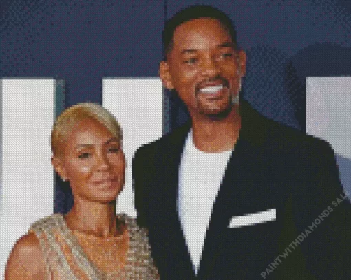 Will Smith And His Wife Diamond Painting