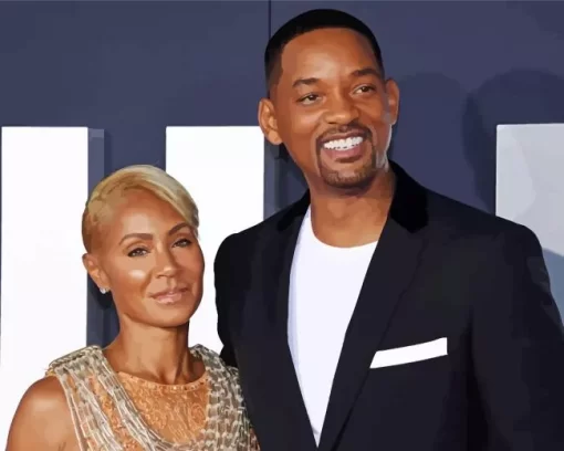 Will Smith And His Wife Diamond Painting