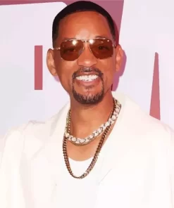 Will Smith Wearing White Diamond Painting