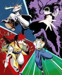 Yu Yu Hakusho Anime Serie Diamond With Numbers