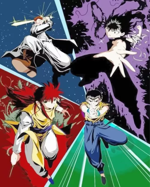 Yu Yu Hakusho Anime Serie Diamond With Numbers