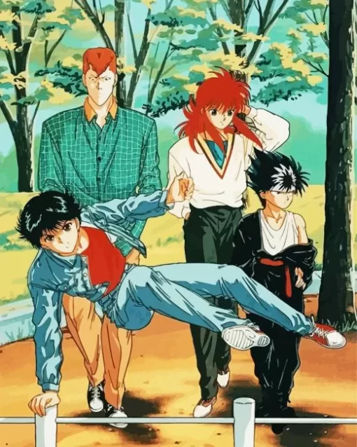 Yu Yu Hakusho Characters Diamond With Numbers