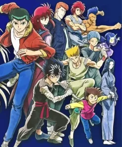 Yu Yu Hakusho Manga Characters Diamond With Numbers