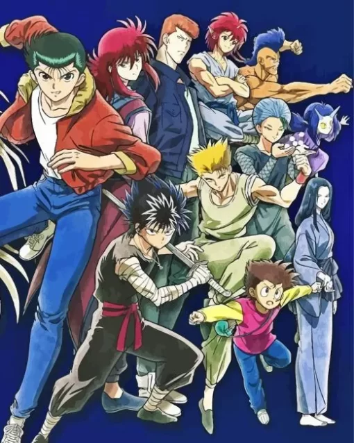 Yu Yu Hakusho Manga Characters Diamond With Numbers