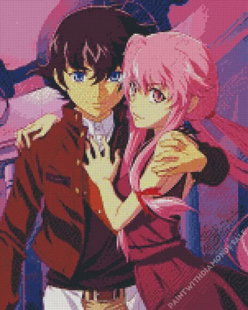 Yuno Gasai And Yukiteru Amano Diamond Paints