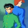 Yusuke Urameshi And Kazuma Kuwabara Diamond With Numbers