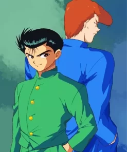 Yusuke Urameshi And Kazuma Kuwabara Diamond With Numbers