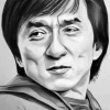 Abstract Jackie Chan Diamond Painting