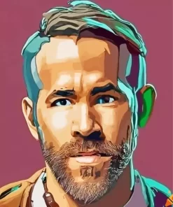 Abstract Ryan Reynolds Diamond Painting