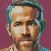 Abstract Ryan Reynolds Diamond Painting