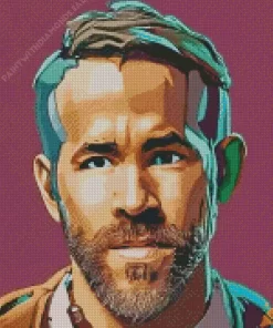 Abstract Ryan Reynolds Diamond Painting