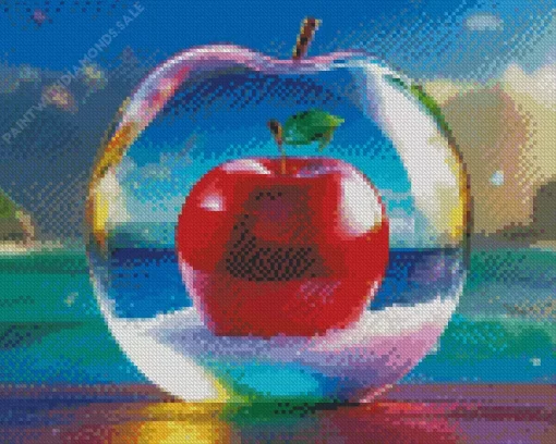 Aesthetic Apple On The Seashore Diamond Painting