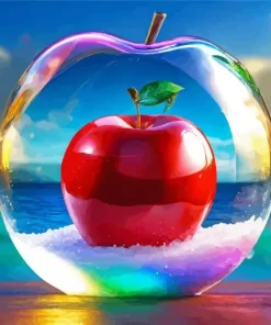 Aesthetic Apple On The Seashore Diamond Painting