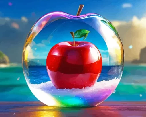 Aesthetic Apple On The Seashore Diamond Painting