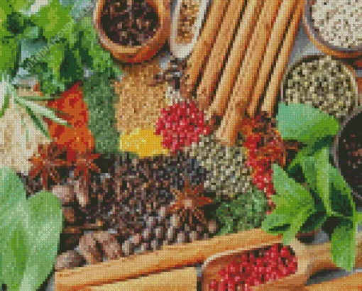 Aesthetic Spices And Herbs Diamond Painting