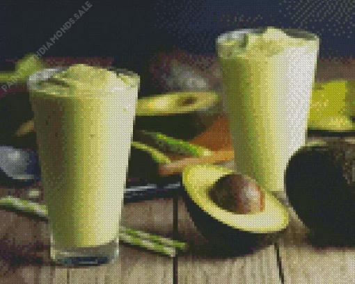 Avocado Juice Diamond Painting