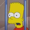 Bart Looking Shocked In A Jail Cell Diamond Painting