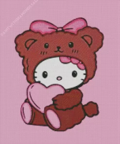 Bear Hello Kitty Diamond Painting