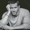 Black And White Ryan Reynolds Diamond Painting