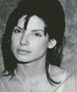 Black And White Sandra Bullock Diamond Painting