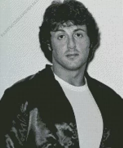 Black And White Sylvester Stallone Diamond Painting