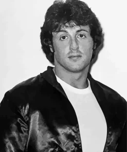 Black And White Sylvester Stallone Diamond Painting