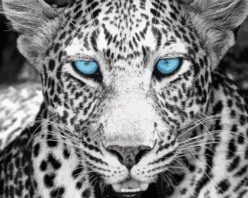 Blue Eyes Leopard Diamond Painting