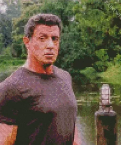 Bullet To The Head Stallone Diamond Painting