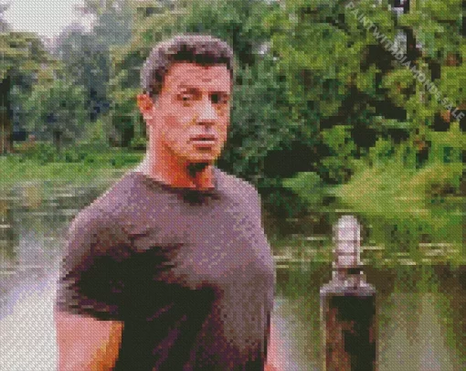 Bullet To The Head Stallone Diamond Painting