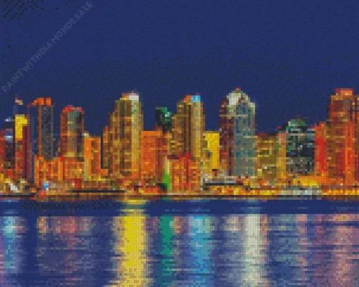 California City Skyline Diamond Painting