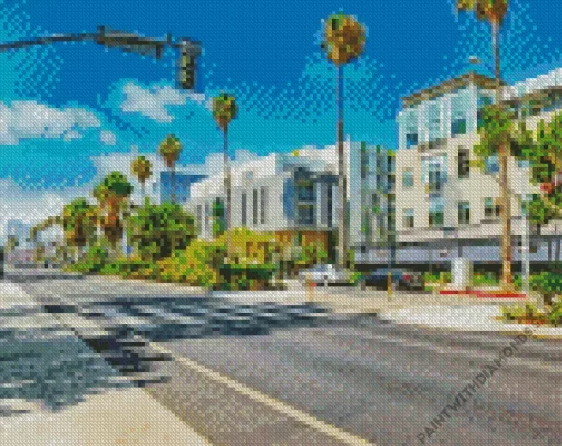 California City Streets Diamond Painting