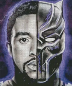 Chadwick Boseman The Black Panther Diamond Painting