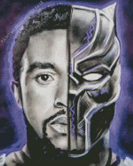 Chadwick Boseman The Black Panther Diamond Painting