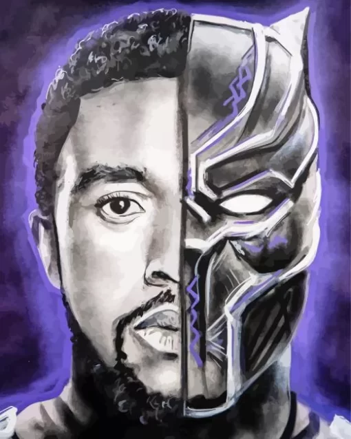 Chadwick Boseman The Black Panther Diamond Painting