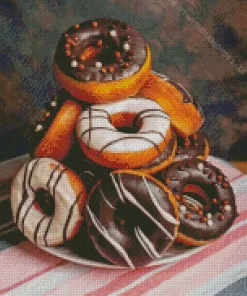 Chocolate Glazed Donuts Diamond Painting