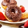 Chocolate Glazed Donuts And Strawberries Diamond Painting