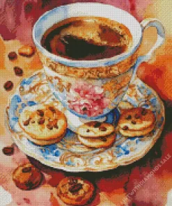 Coffee Cup And Cookies Diamond Painting