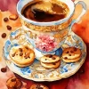 Coffee Cup And Cookies Diamond Painting