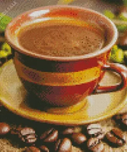 Coffee Cup Close Up Diamond Painting