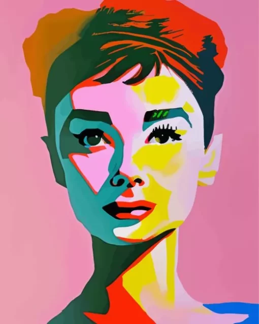 Colorful Audrey Hepburn Art Diamond Painting