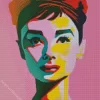 Colorful Audrey Hepburn Art Diamond Painting