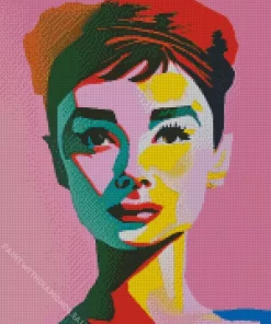 Colorful Audrey Hepburn Art Diamond Painting