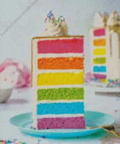 Colorful Rainbow Cake Diamond Painting