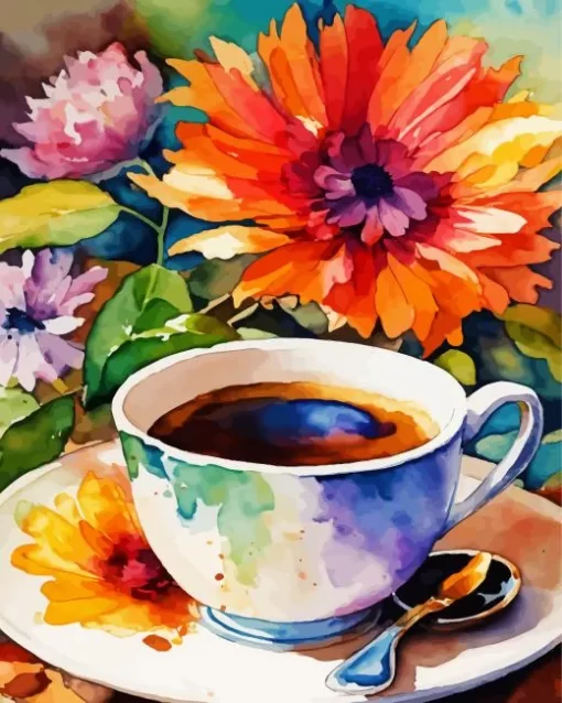 Colorful Coffee Art Diamond Painting